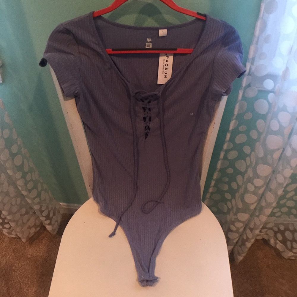 Pacsun lilac tie-up bodysuit